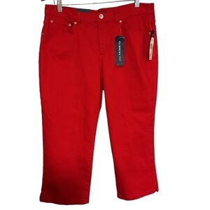 Final Sale!! Chaps Red Denim Capri